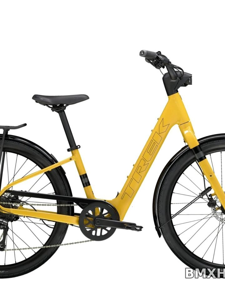 Trek Verve+ 1 Lowstep LT - Electric Hybrid Bike (Baja Yellow)