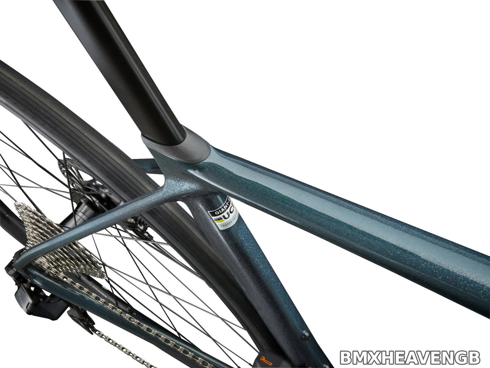 Giant TCR Advanced 1 - Carbon Road Bike (Asphalt Green) - Image 4