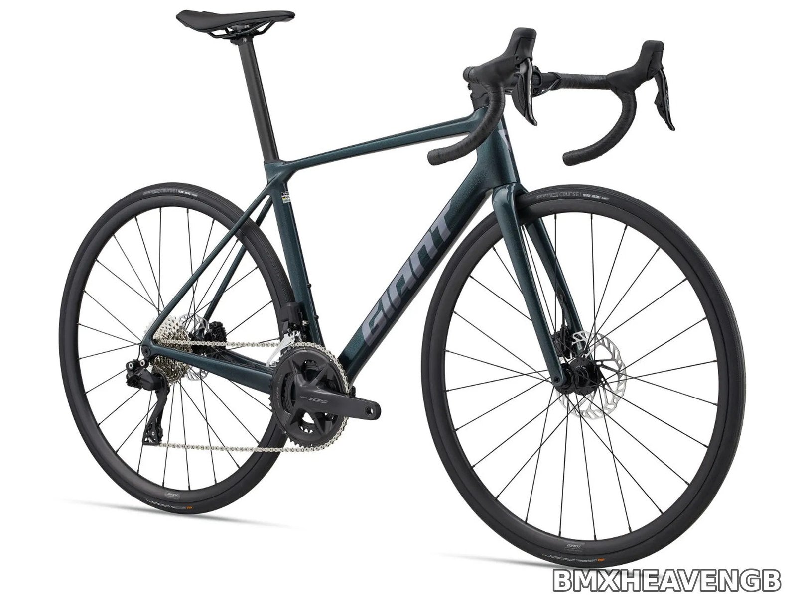 Giant TCR Advanced 1 - Carbon Road Bike (Asphalt Green) - Image 2